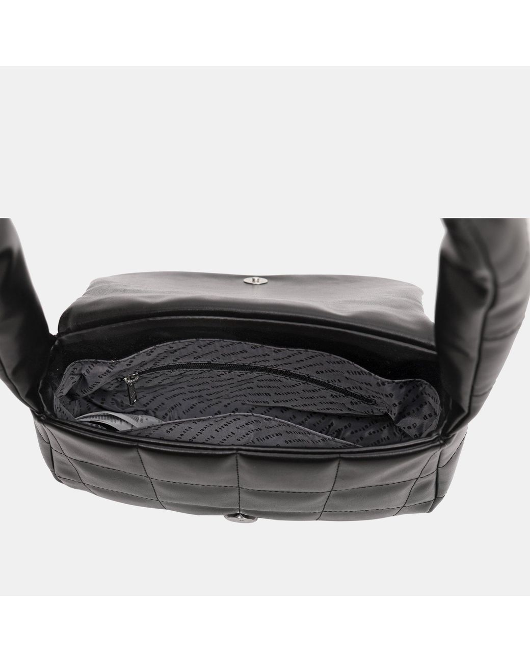 Firetrap Black Faux Leather Shoulder Bag