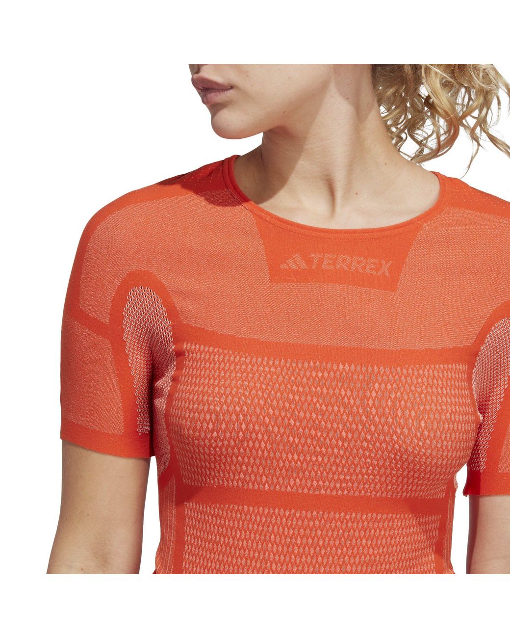Adidas Orange Drynamo Short Sleeve Light Training Top