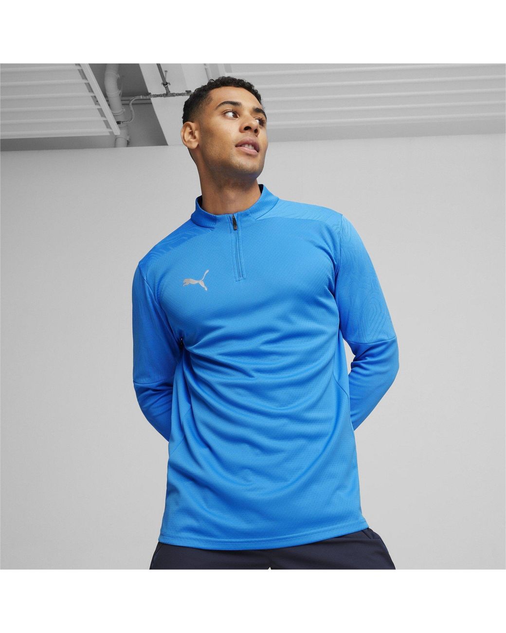 PUMA Blue Teamfinal Training 1/4-Zip Fleece for men