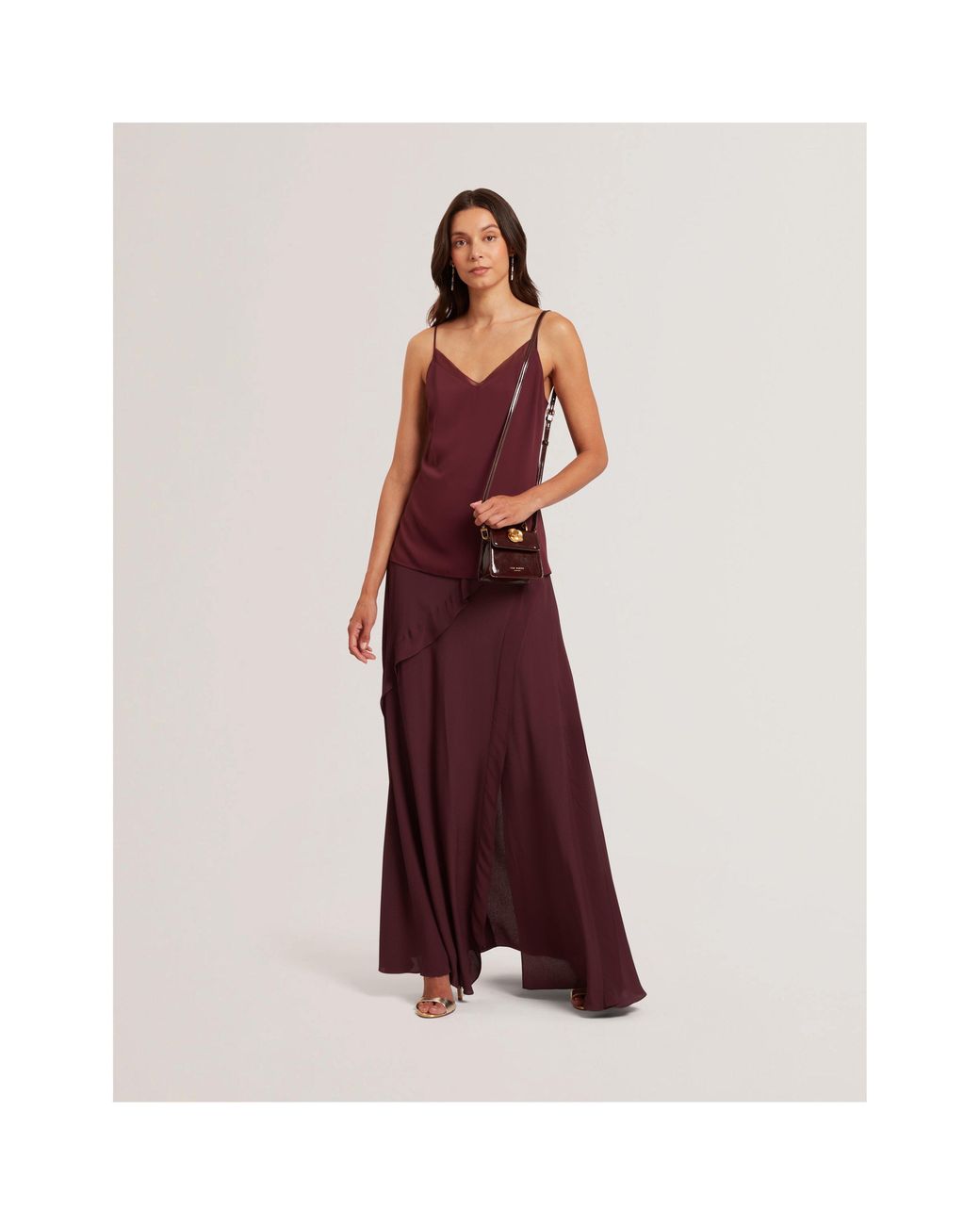 Ted Baker Red Chiffon Woven Cami Vest