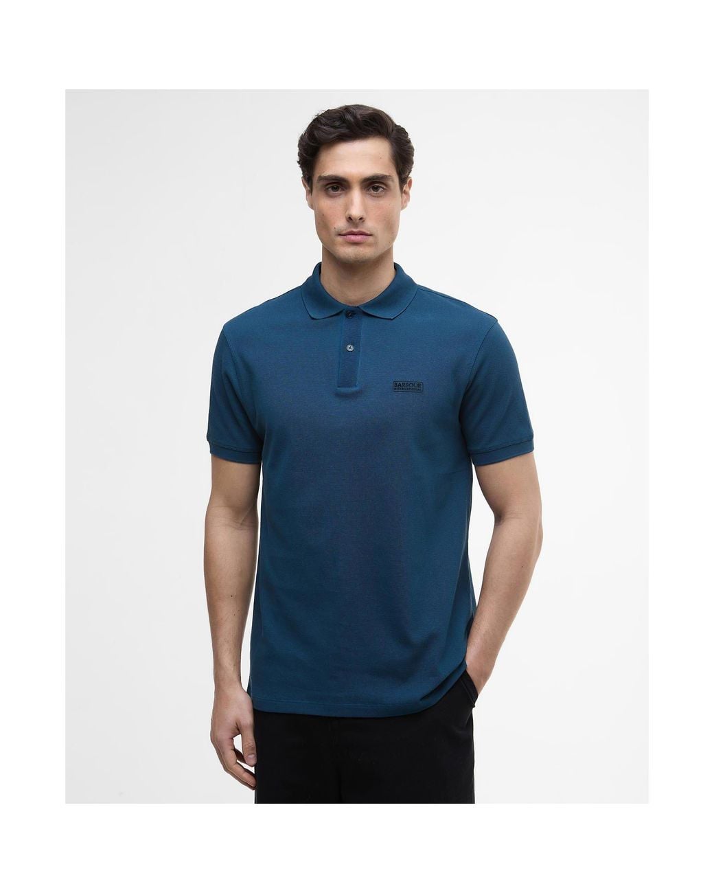 Barbour Blue Essential Polo Shirt for men