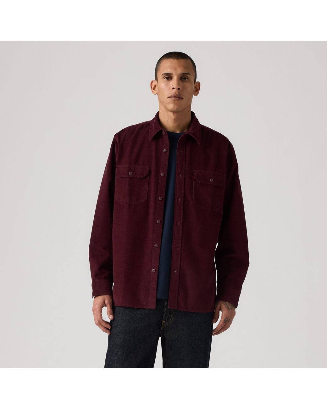 Levi's Red Jackson Long-Sleeve Corduroy Shirt for men