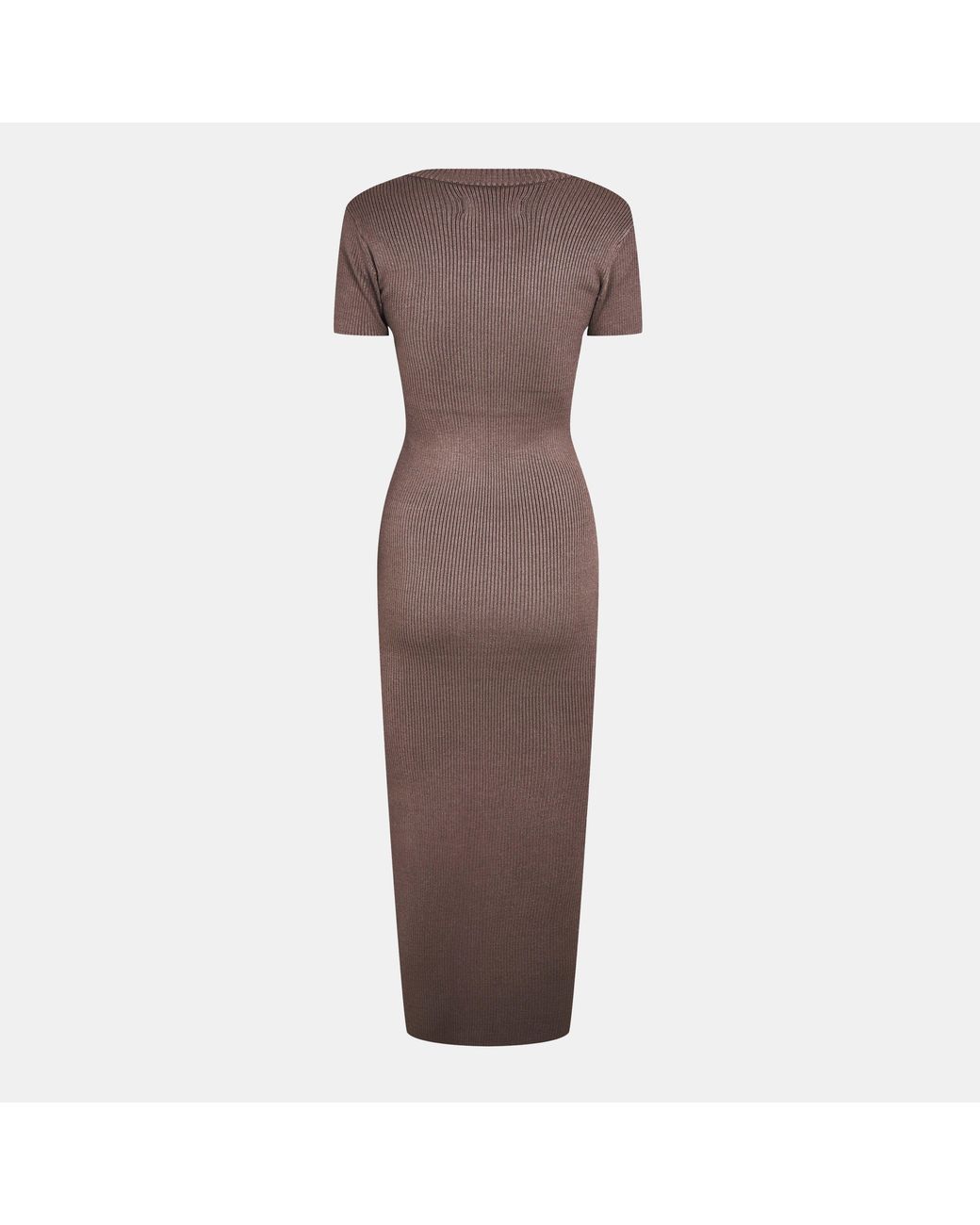 Jack Wills Brown Travel Rib Midi Knitted Jumper Dress