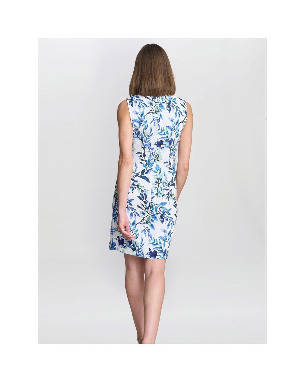Gina Bacconi Blue Gretel Floral Shift Shirt Dress