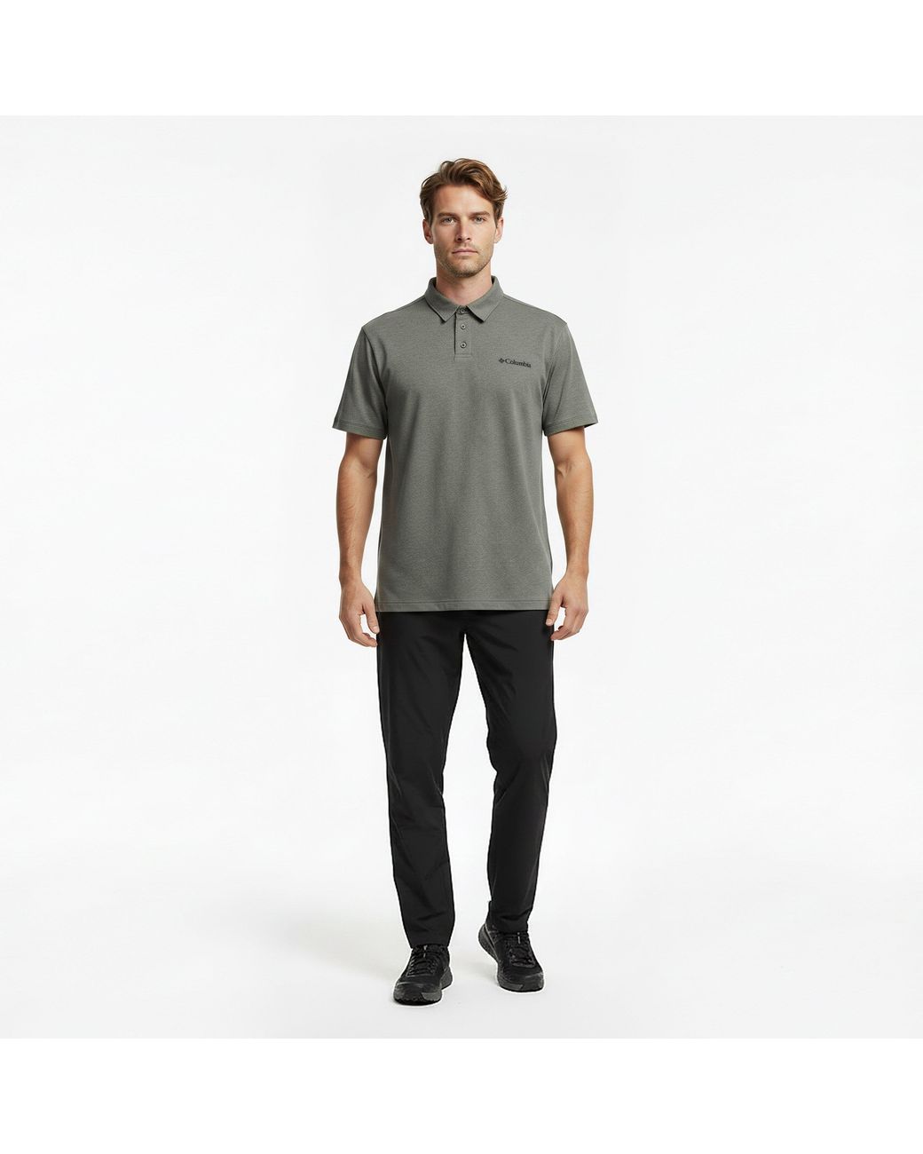 Columbia Gray Parsons Polo Short Sleeve Shirt for men