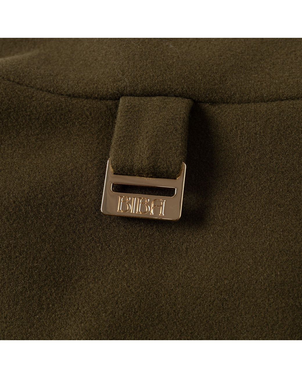 Biba Green Bobby Belted Long Sleeve Hip Length Pea Coat
