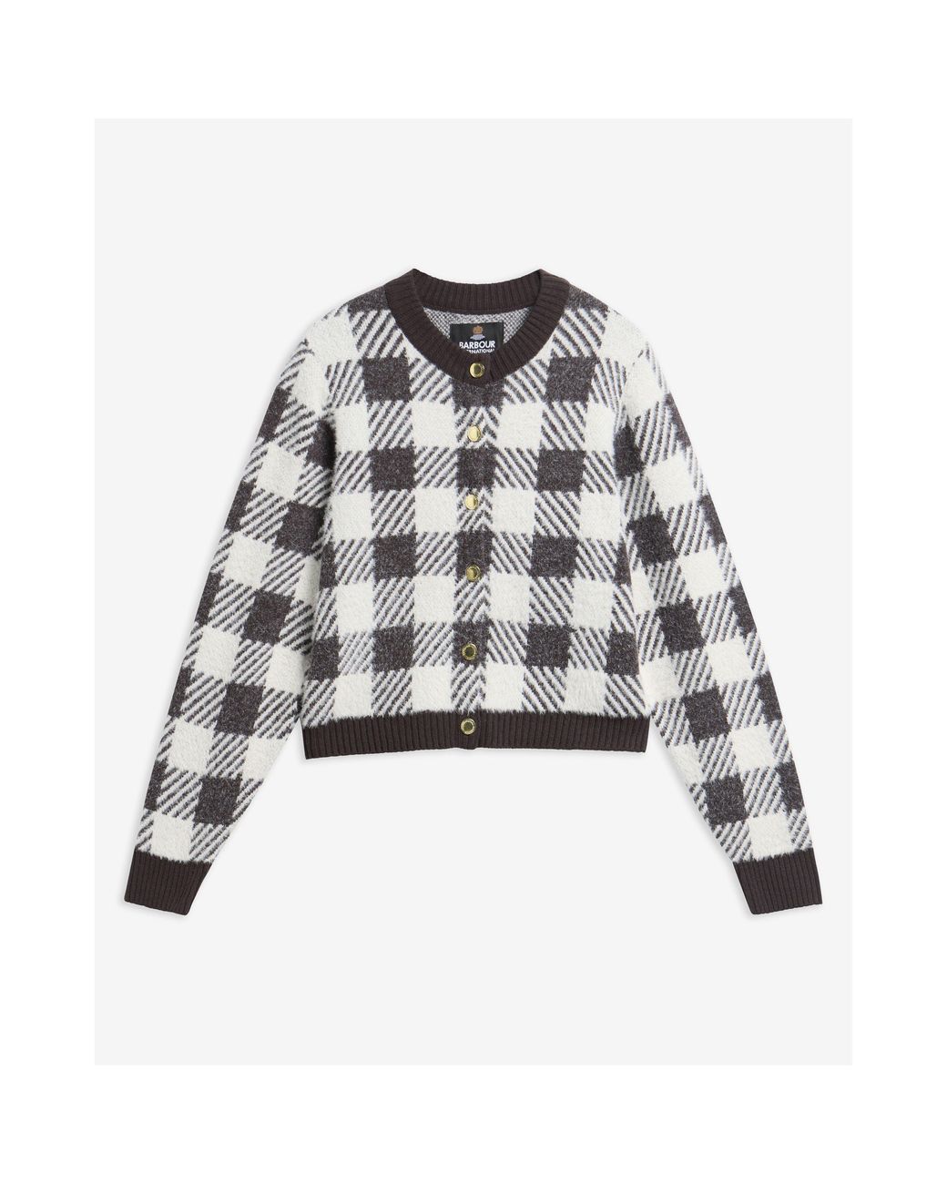 Barbour Gray Halina Knit Wool Slim-Fit Cardigan