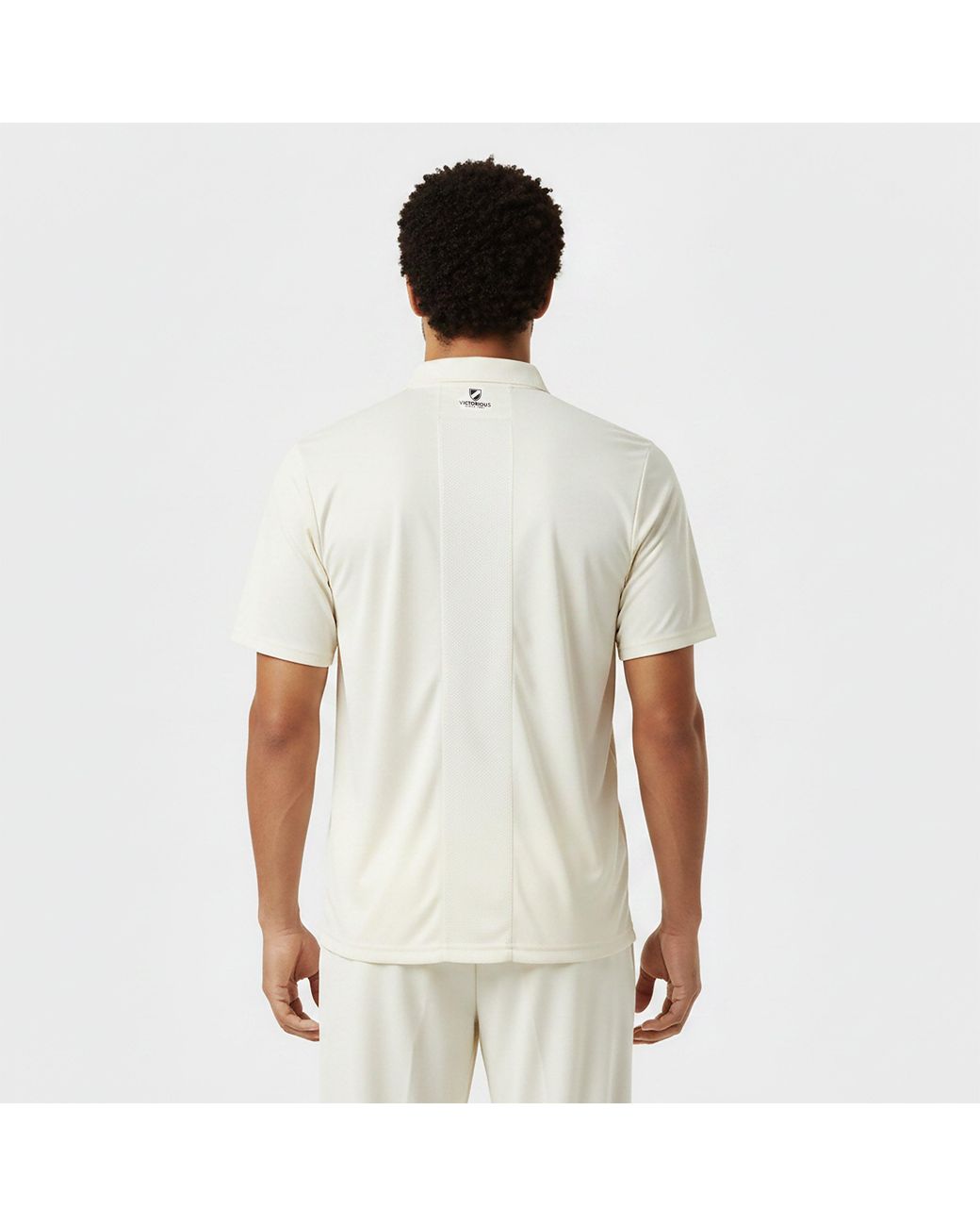 Slazenger 1881 White Polo Neck Short Sleeve Cricket Shirt for men