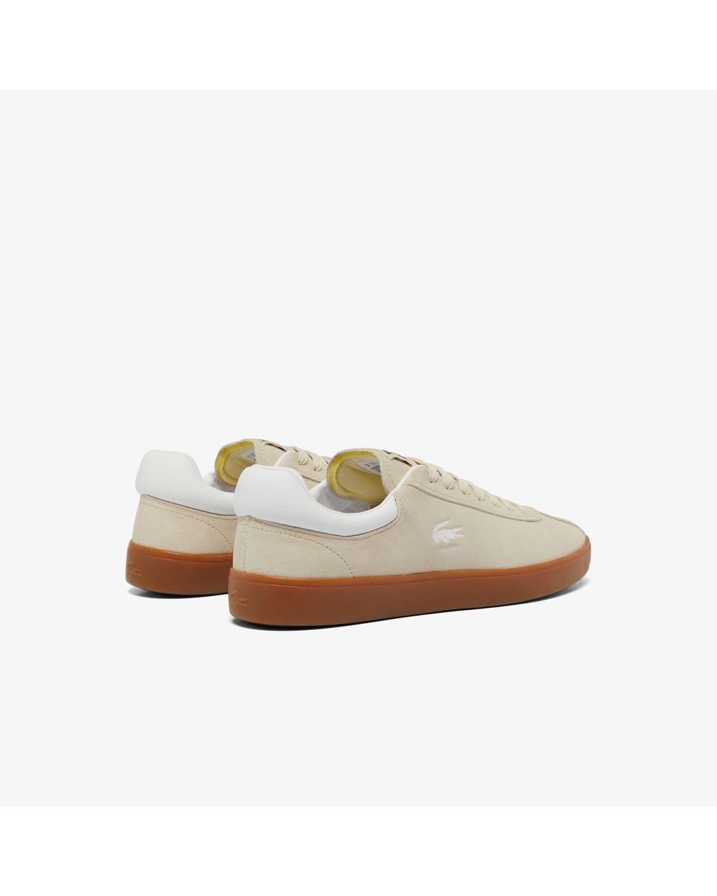 Lacoste White Baseshot Suede Trainers Size 7.5 for men