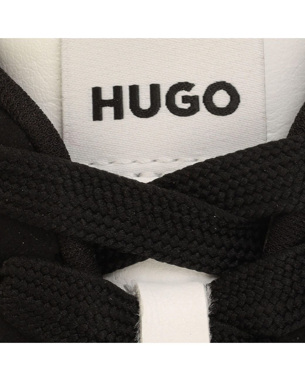 HUGO Black Hadrian Mixed Material Trainers Size 6