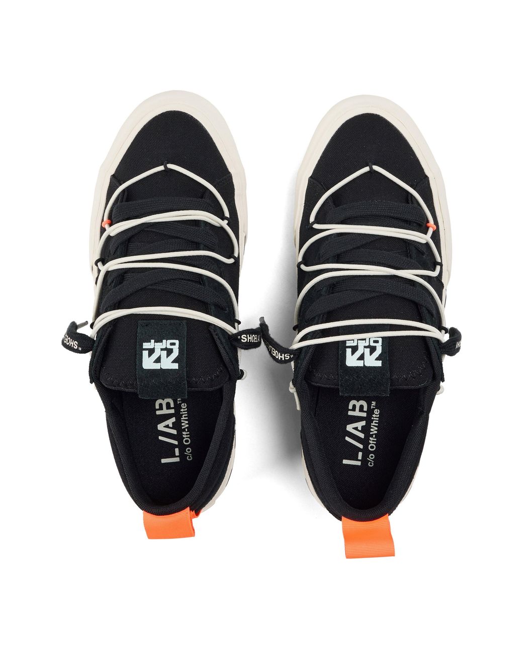 L/AB Off White Black Tape Canvas Vulcan Low-Top Trainers for men