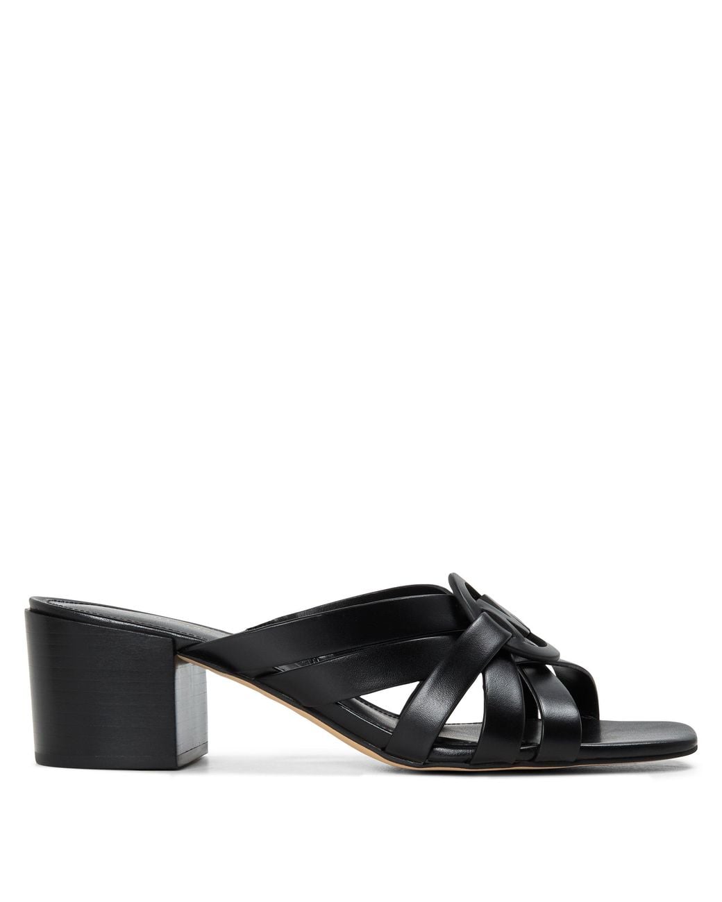 MICHAEL Michael Kors Black Erika Mid Mule Heeled Sandals
