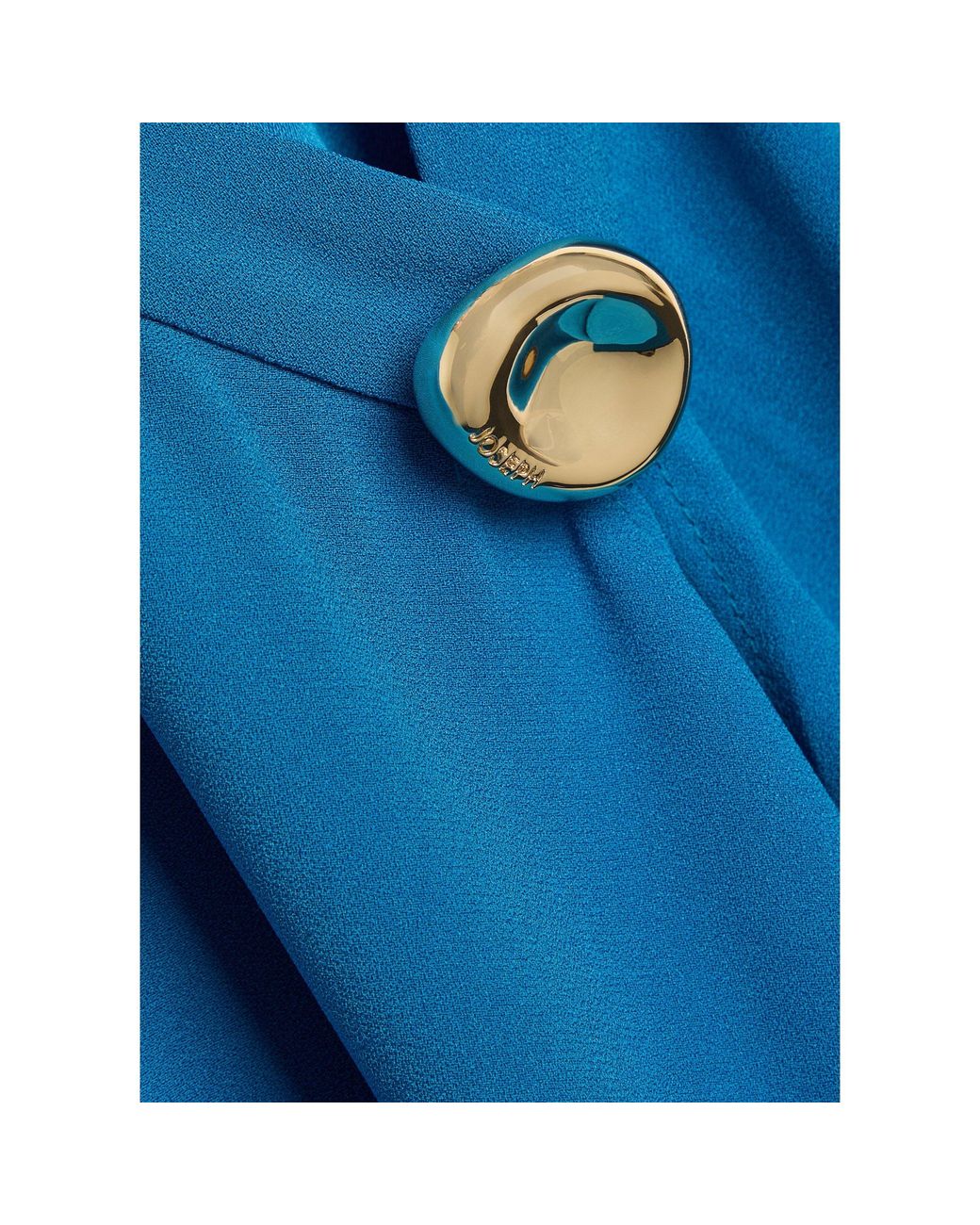 Joseph Blue Ld Aly Slvls Side Drape Dress