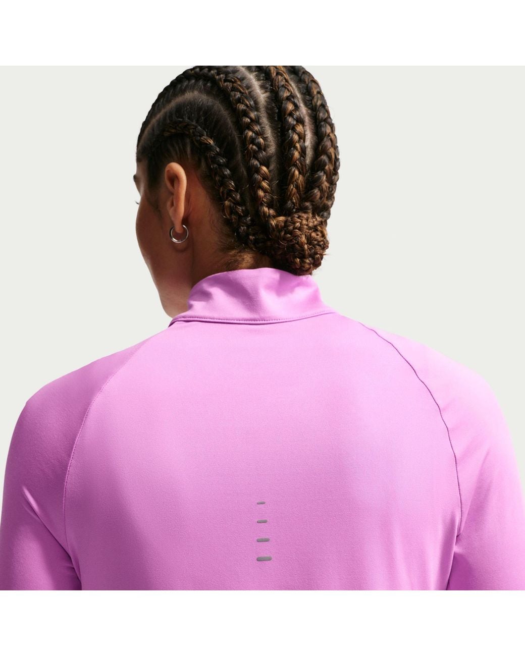 Nike Purple Swift Dri-Fit Uv 1/4-Zip Running Top