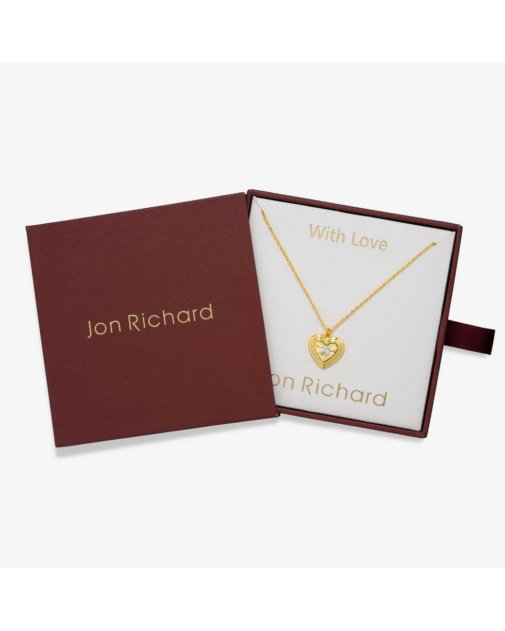 Jon Richard Red 18K Plated Heart Pendant