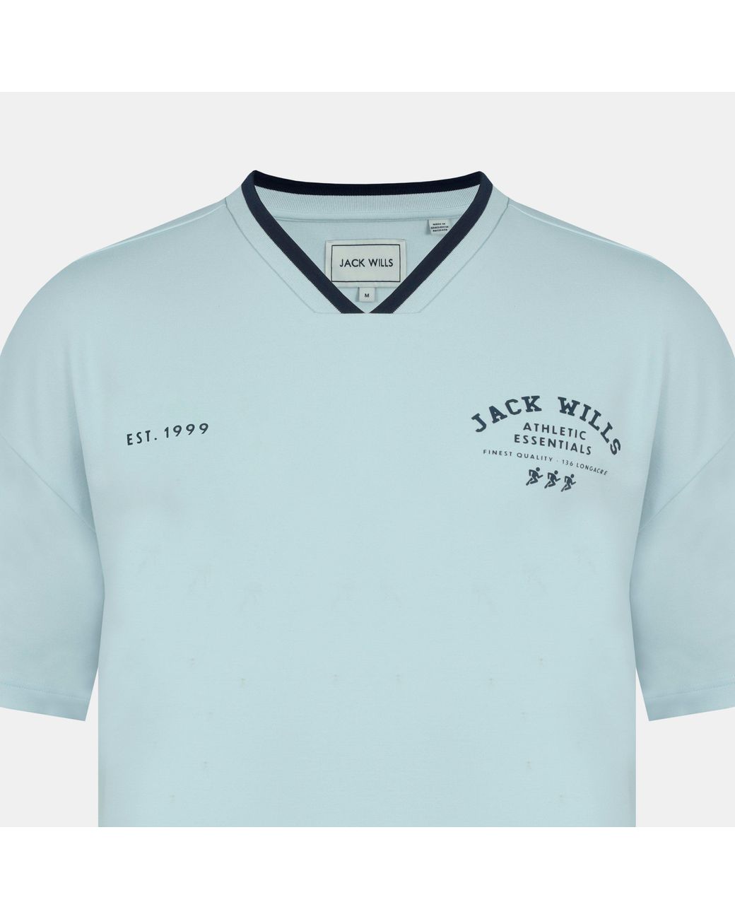 Jack Wills Blue V-Neck Short Sleeve Oversized T-Shirt for men