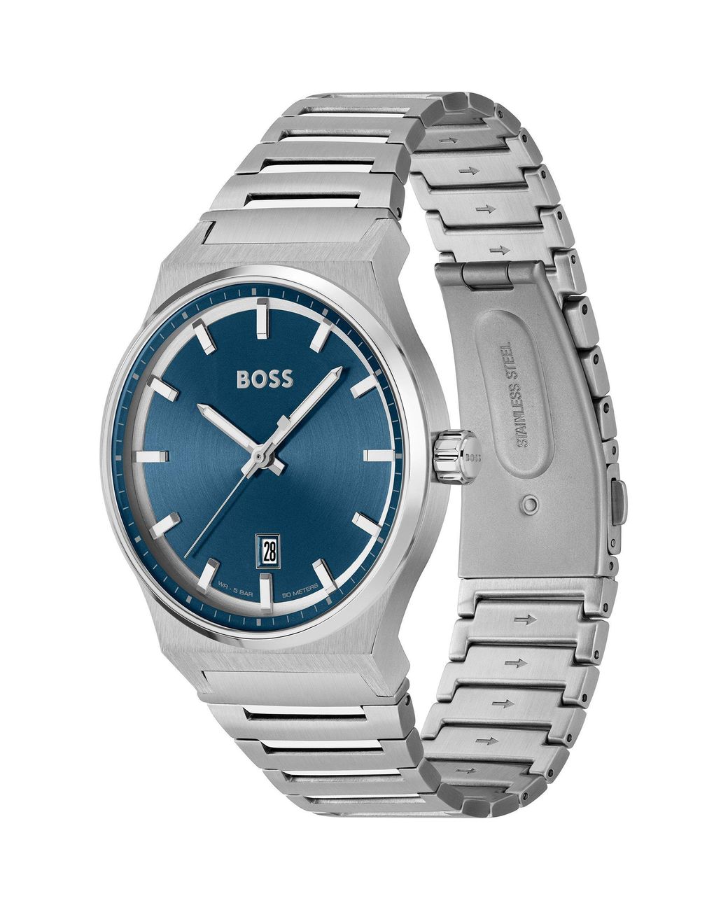 Boss Metallic Gents Candor Stainless Steel Bracelet Watch for men