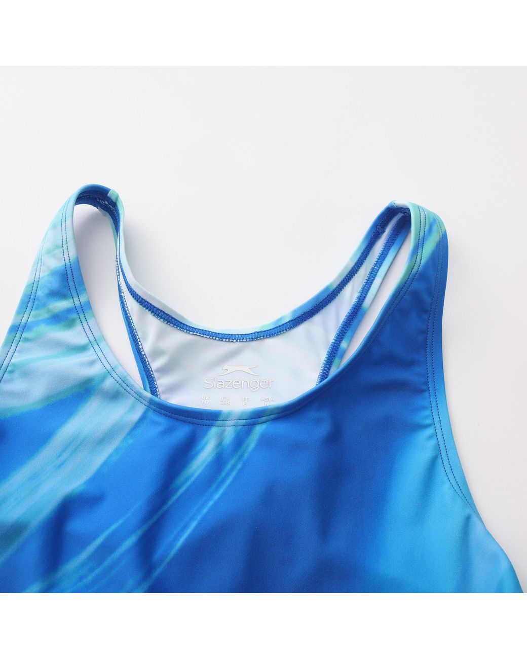 Slazenger 1881 Blue Racer Back Lycra Xtra Life Swimsuit Ladies