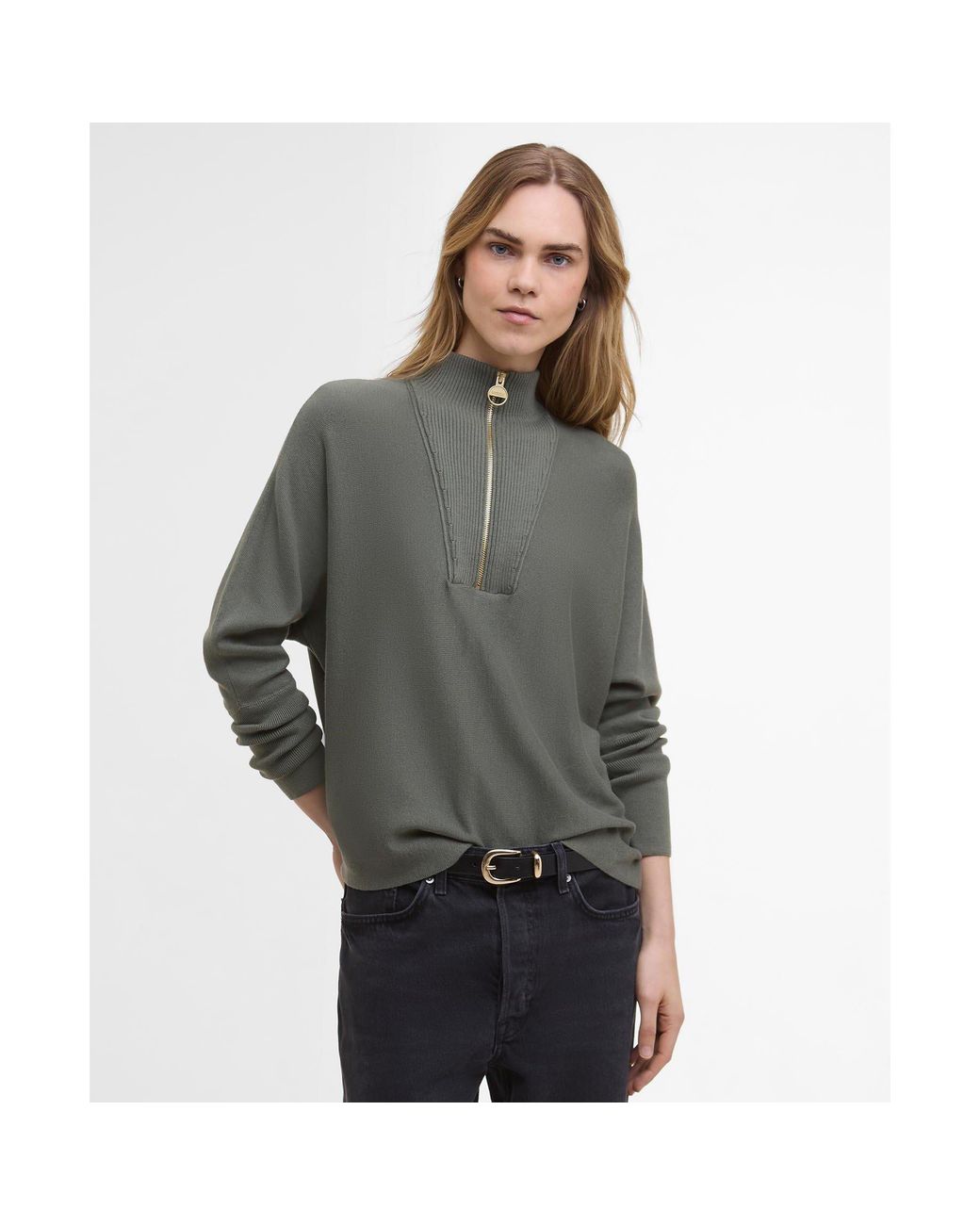 Barbour Gray Lola Knit Jumper