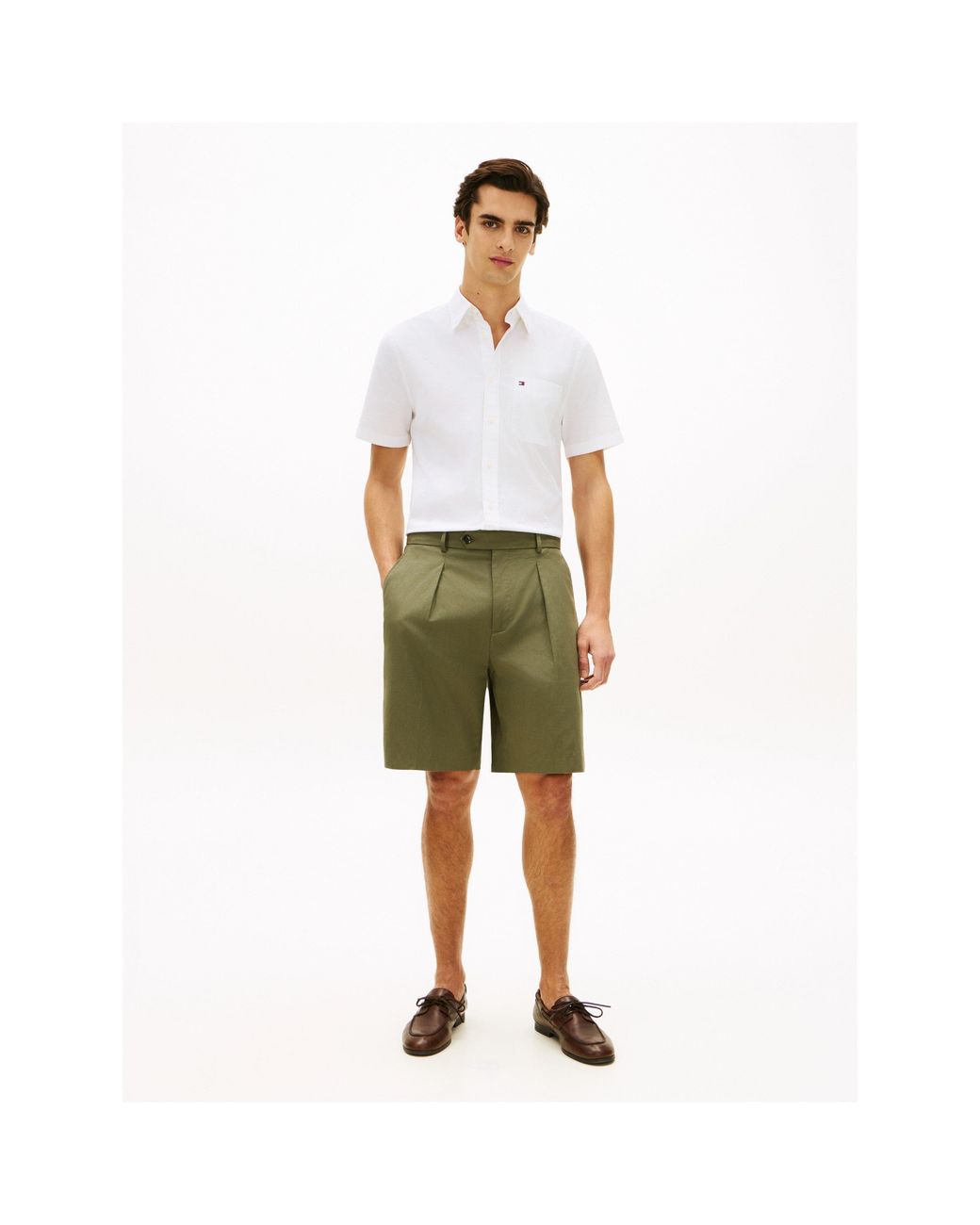 Tommy Hilfiger White Short Sleeve Plain Shirt for men