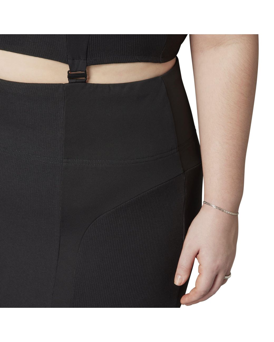 Adidas Originals Black Rib Cut Out Dress