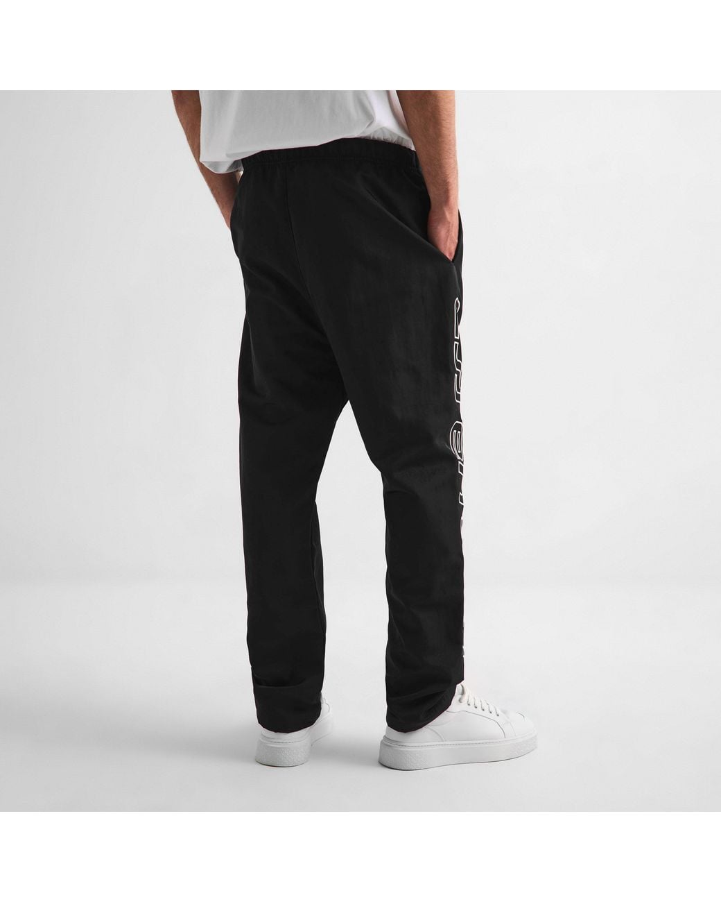 Fear Of God Black Open Hem Fleece Jogging Bottoms for men