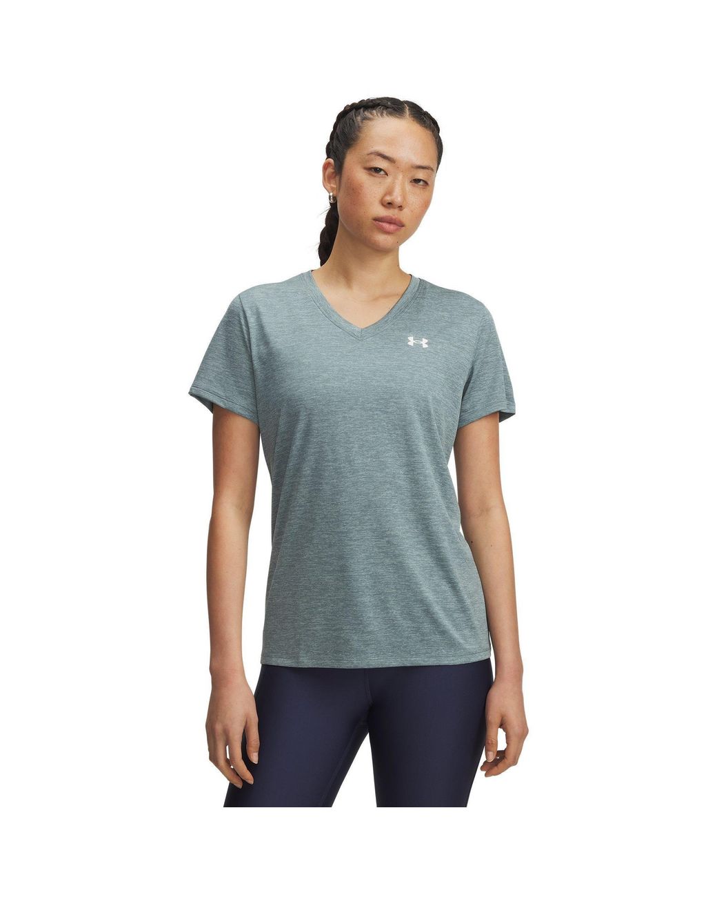 Under Armour Blue Tech Twist Short Sleeve V Neck,