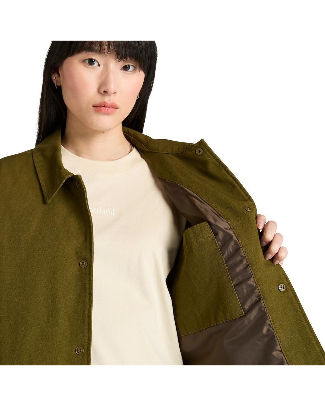 Timberland Green Coach Canvas Overshirt for men