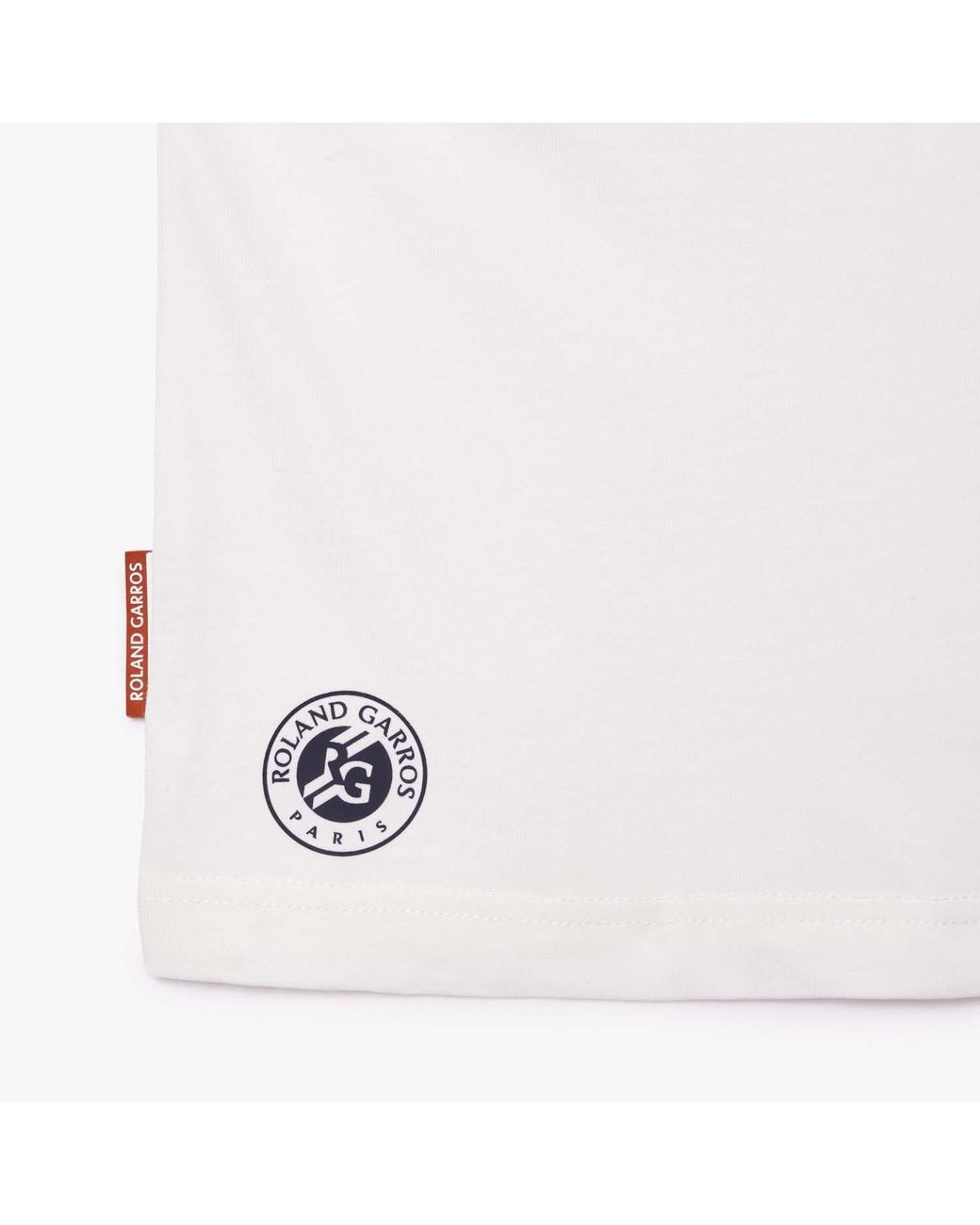 Lacoste White Roland-garros Edition Ultra Dry Tennis T-shirt for men