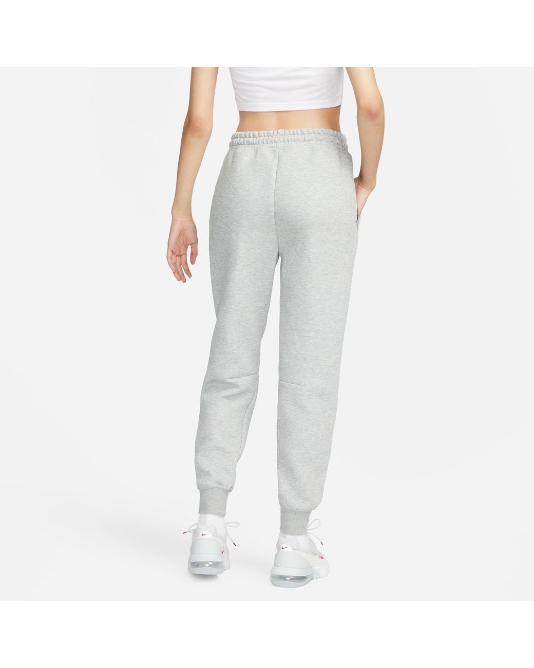 Nike Gray Sportswear Tech Fleece Mid-Rise Jogger Pants