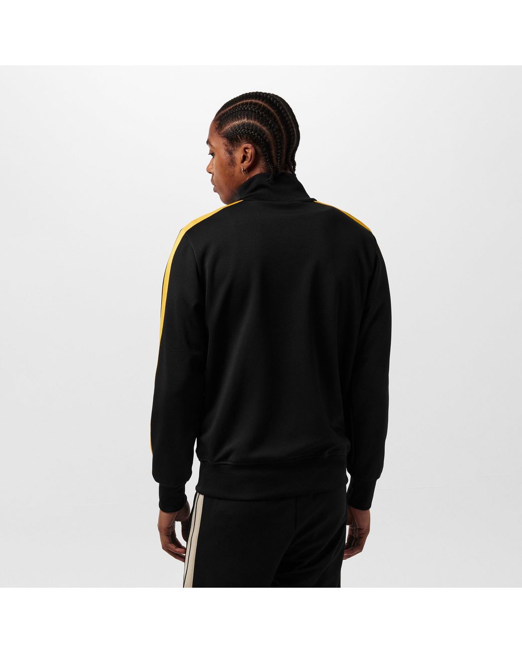 Palm Angels Black Classic Track Side Stripe Relaxed Fit Tracksuit Top for men