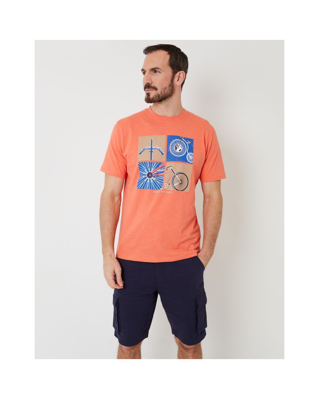 Saltwell Orange Miller Regular Fit T-Shirt for men