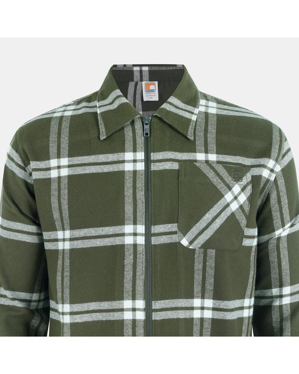 SoulCal & Co California Green Soul Check Tailored Fit Overshirt for men
