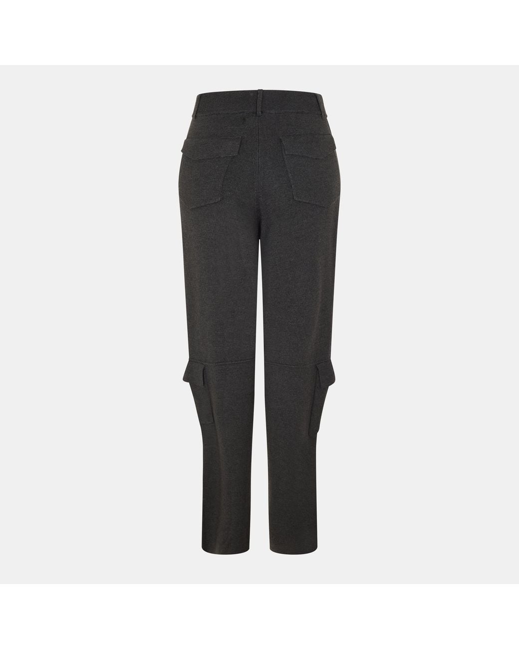 AYA MUSE Gray Knitted Cargo Trousers