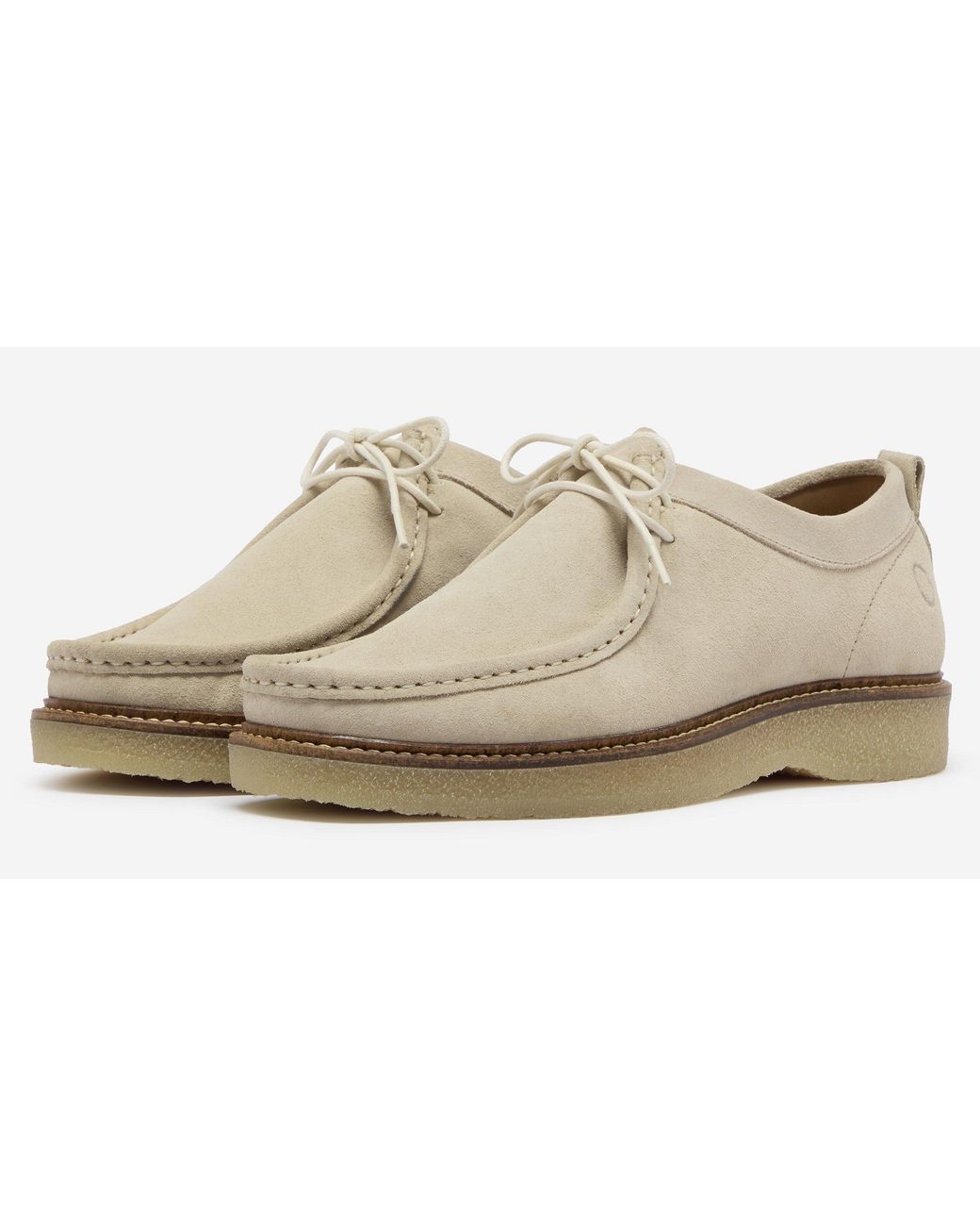 Oliver Sweeney White Mirana Suede Moc Toe Formal Shoes for men