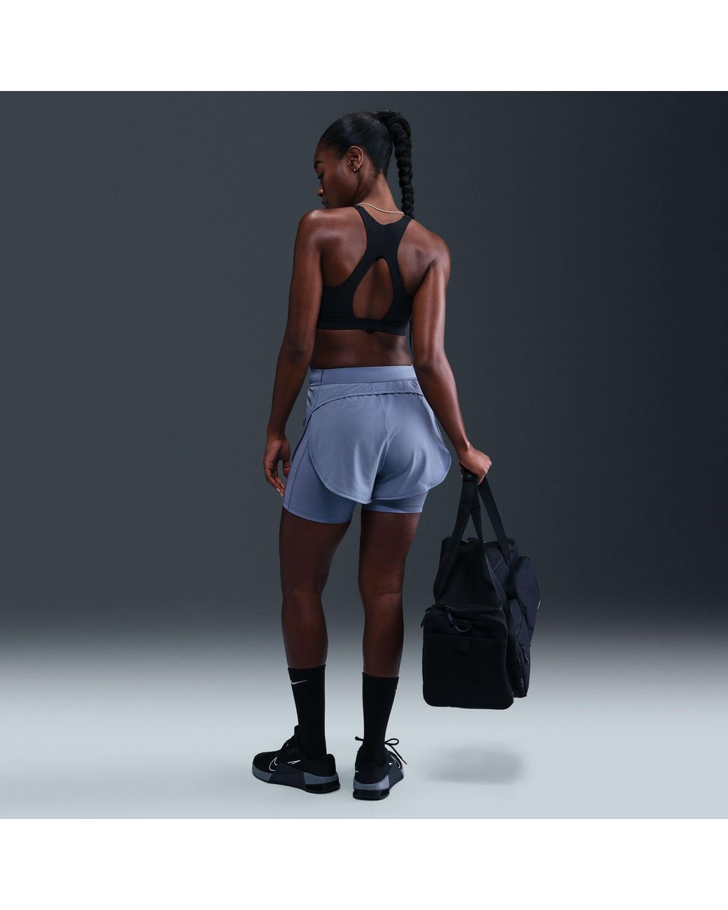 Nike Blue Universa 2In1 Dri-Fit 5" Gym Shorts