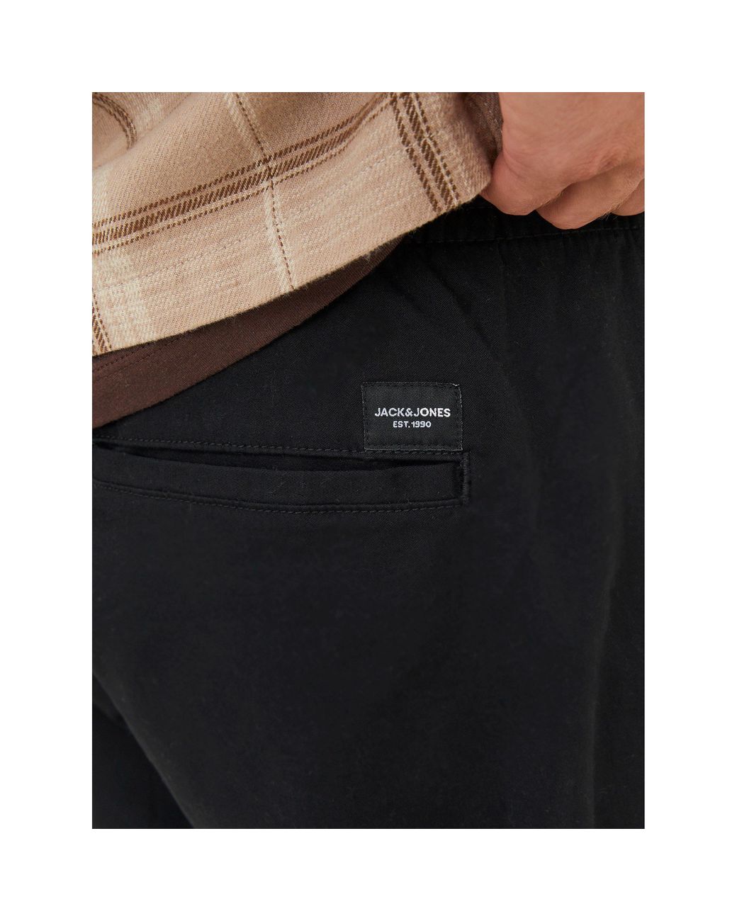 Jack & Jones Black Noah Cargo Trouser for men