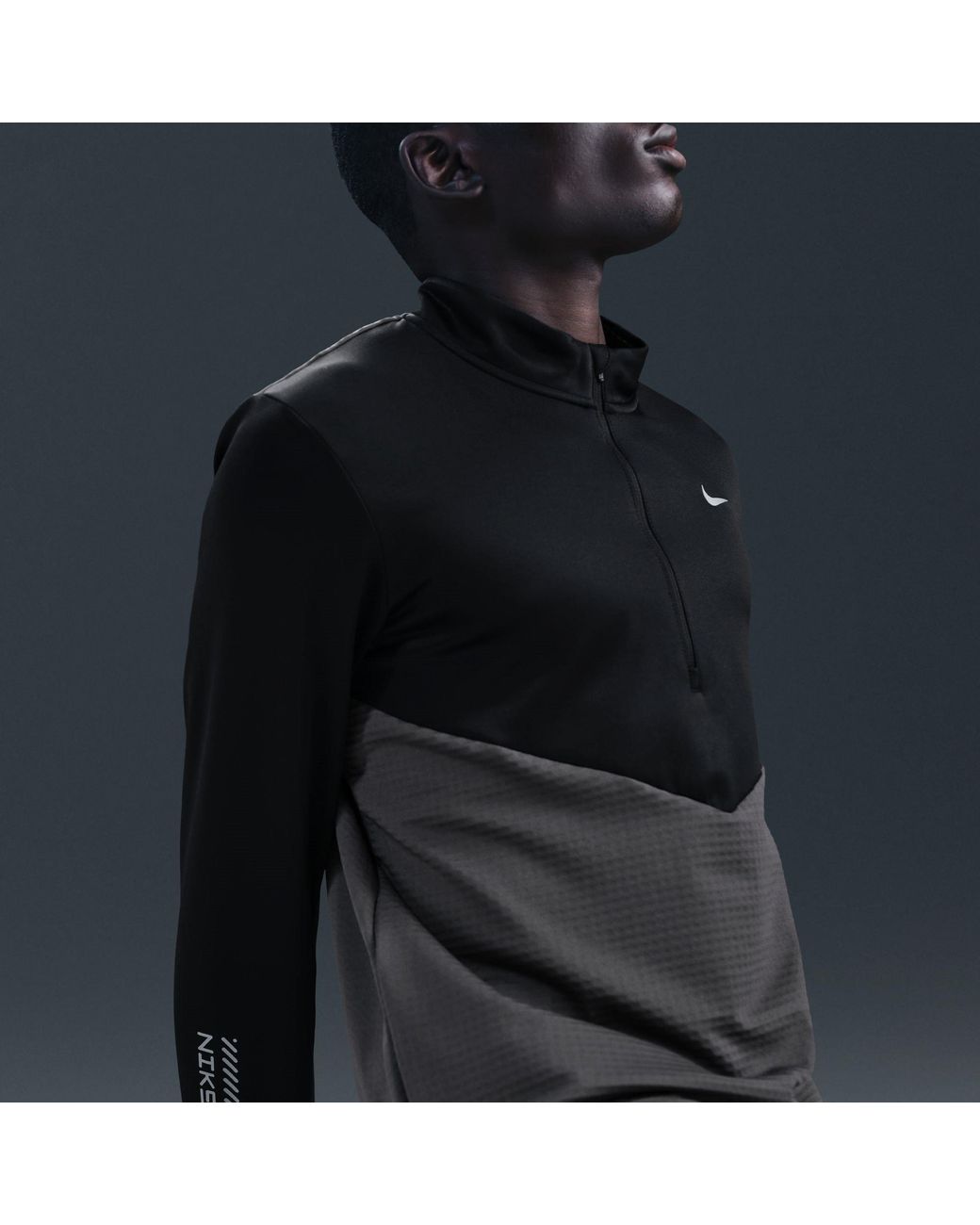 Nike Black Long Sleeve Performance Running Top for men