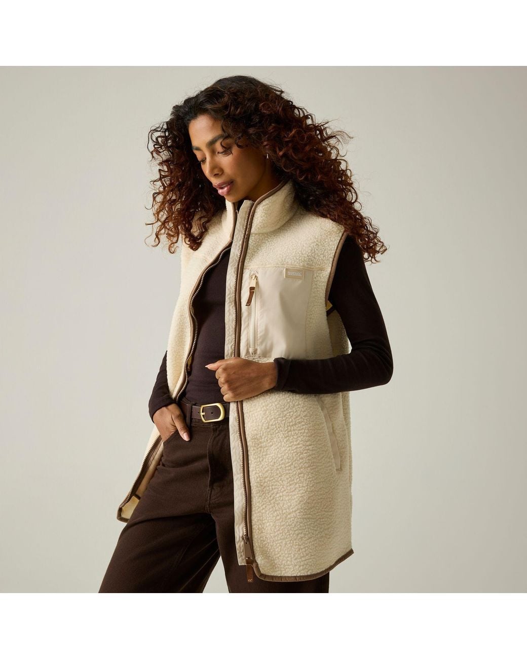 Regatta Brown Frankie Borg Longline Bodywarmer