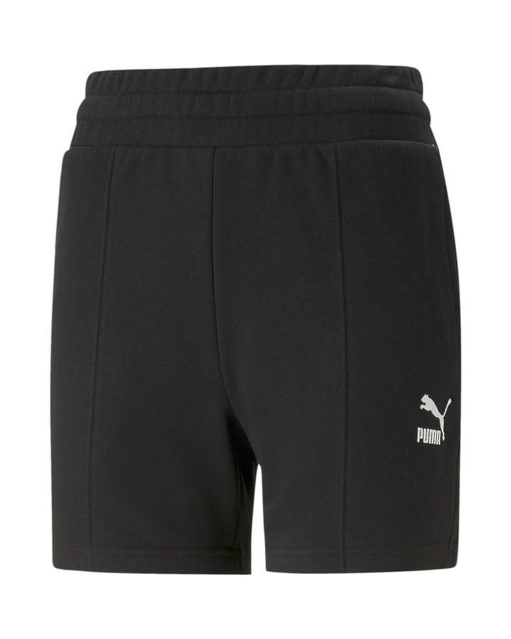 PUMA Classics Pintuck Shorts jogger Short in Black Lyst UK