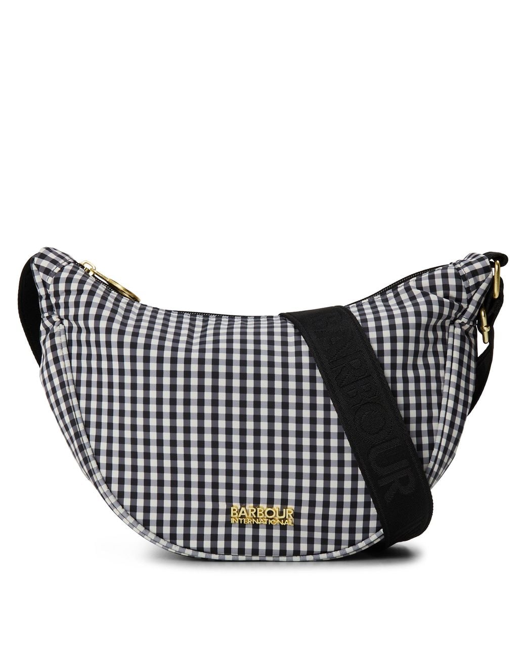 Barbour Black Boulevard Sling Checked Bag