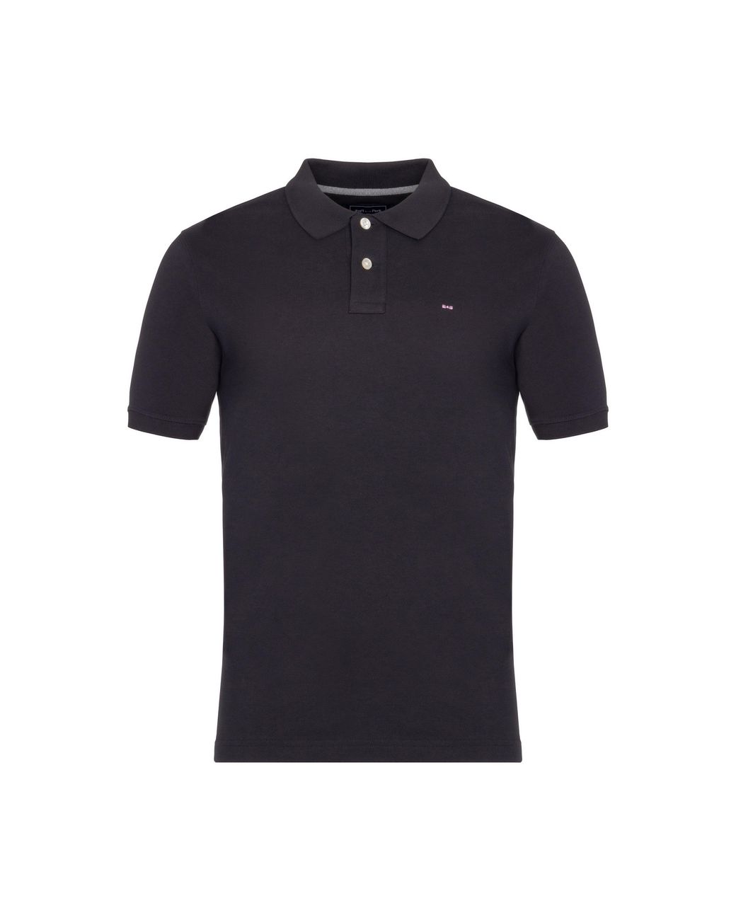 Eden Park Black Stretch Pima Cotton Polo for men