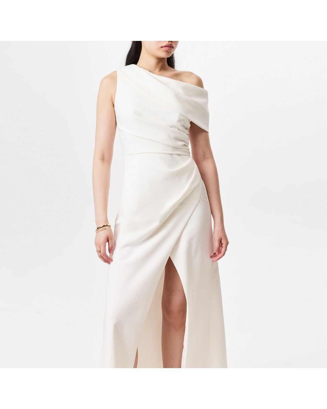 Jarlo White Annalee Floor-Length Ball Gown