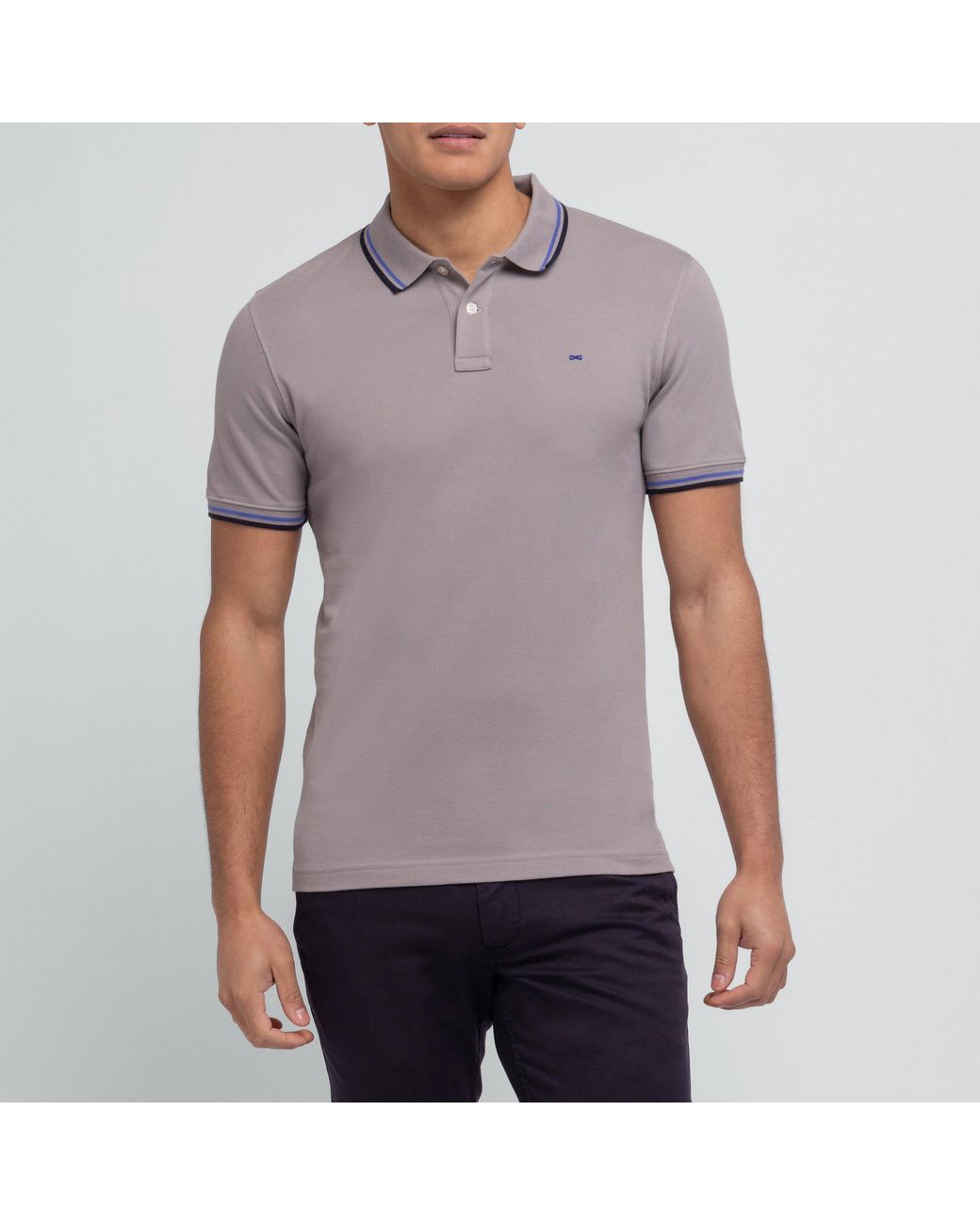 Eden Park Purple Aqua Shortsleeved Polo for men