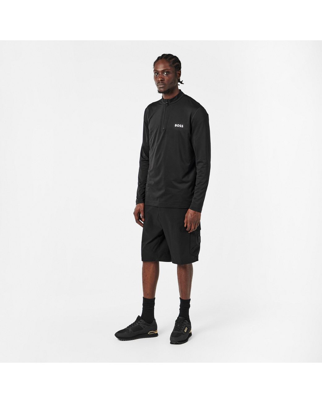 Boss Black Urbanex Cargo Woven Tracksuit Shorts for men
