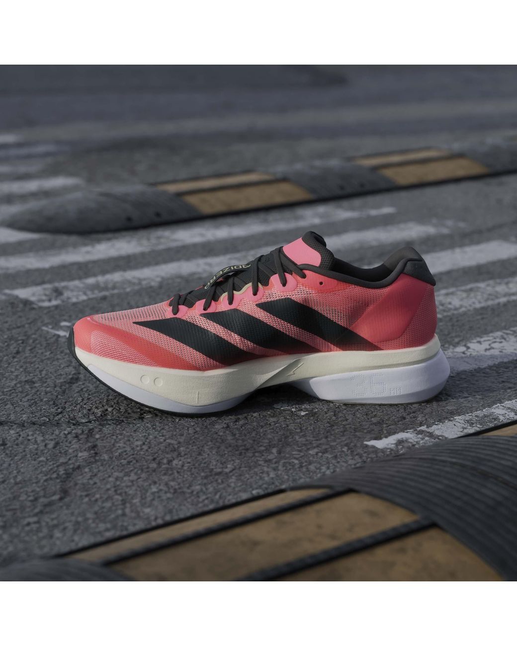 Adidas Red Adizero Boston 13 Road Running Shoes for men