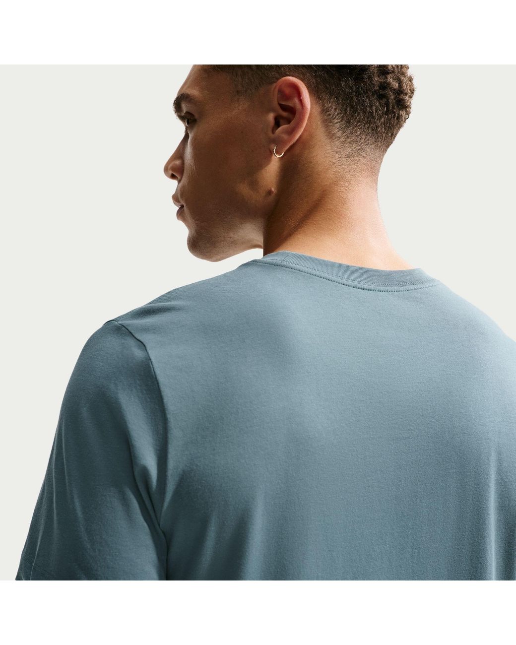 Nike Blue Short Sleeve Performance Running Top for men