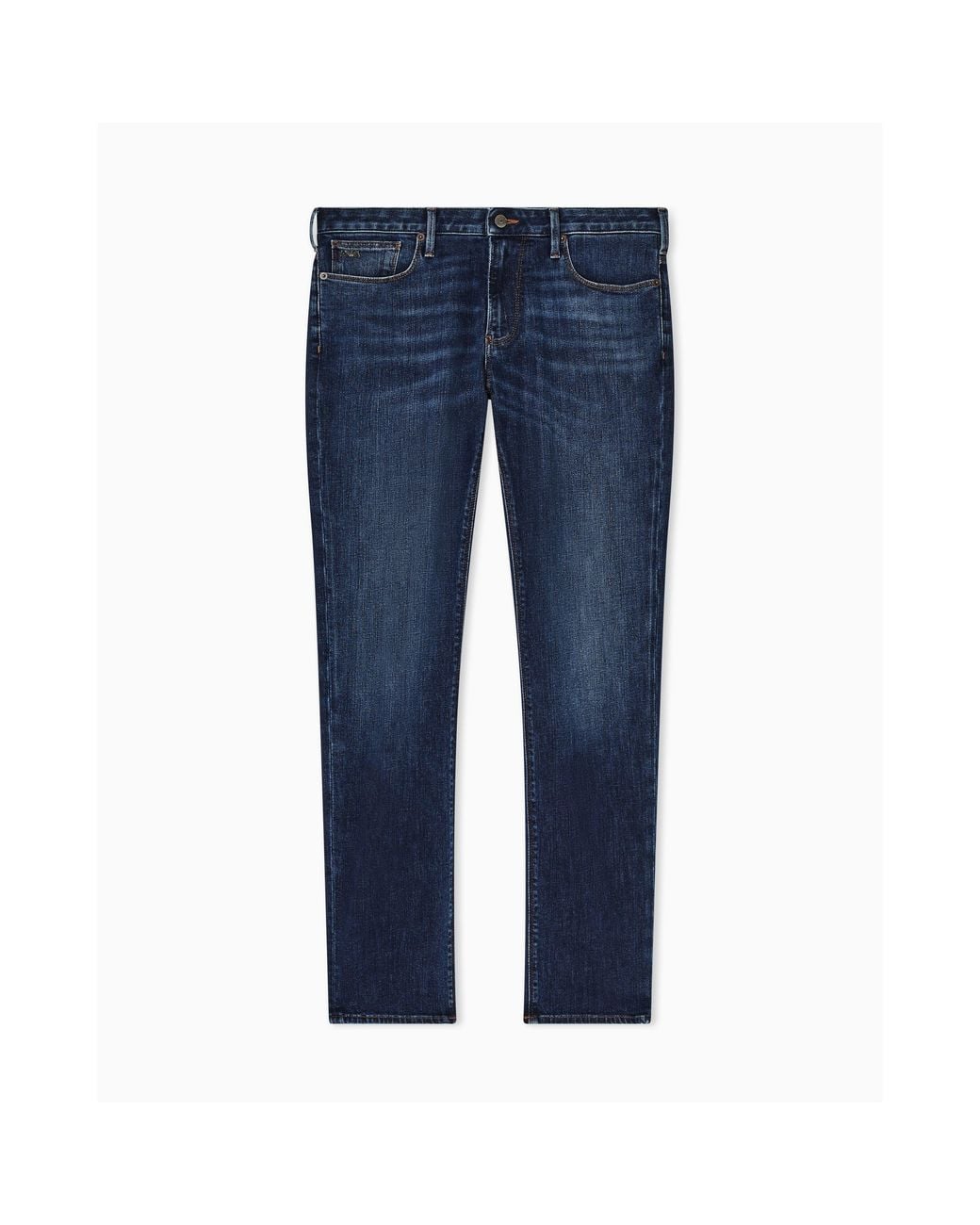Emporio Armani Blue J06 Slim-Fit Trousers for men