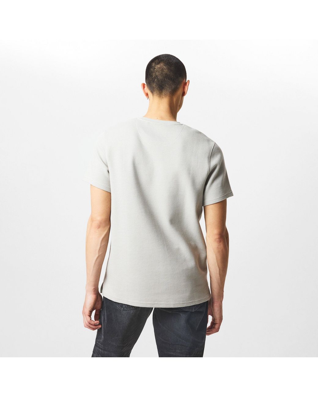 Firetrap White Regular Fit Waffle T-Shirt for men
