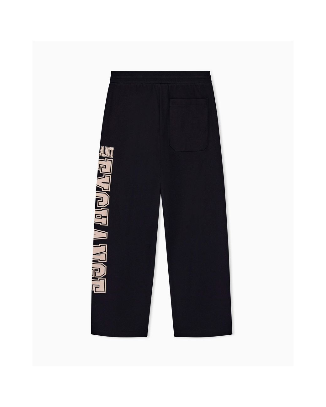 ARMANI EXCHANGE Black Cotton Open-Hem Joggers for men